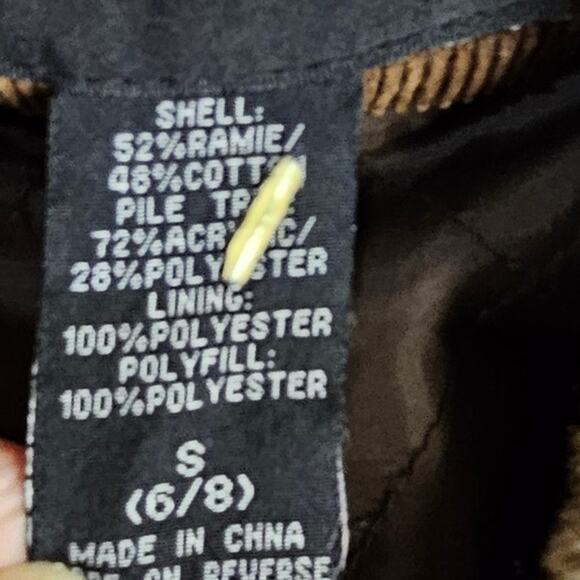 Vintage Northcrest Women's Dark Brown Corduroy Jacket with Tan Fur Collar Sz S - Picture 7 of 7